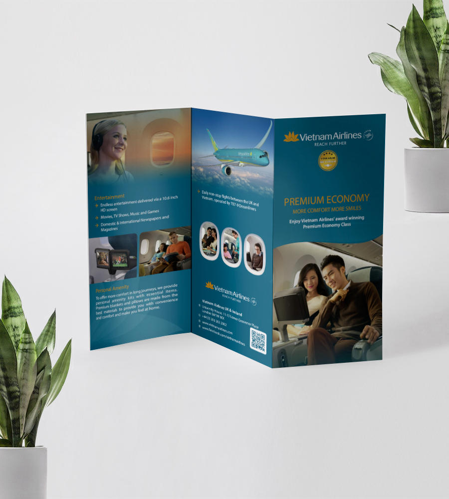 A4 Roll Fold Leaflets (Tri-Fold)